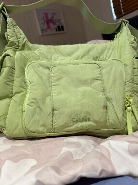 Calpak Lime Quilted Crossbody Shoulder diaper Bag